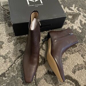 Marc Fisher LTD Mlkiona Dark Brown Booties 9M